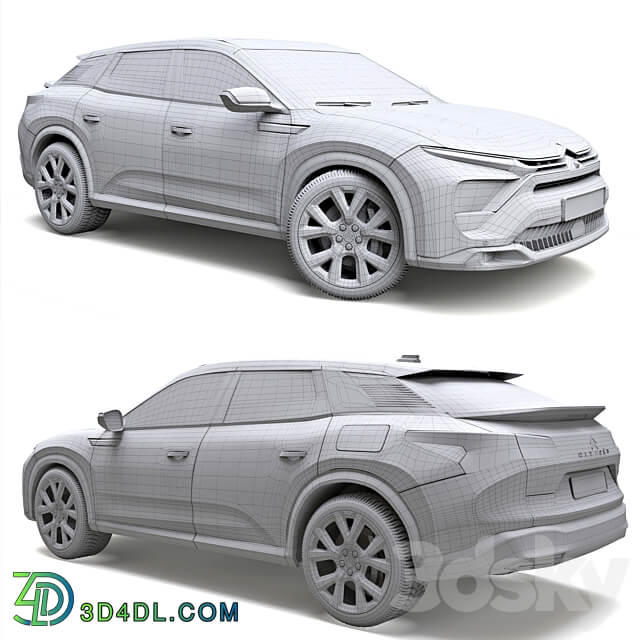 Citroen C5 X 2022 3D Models