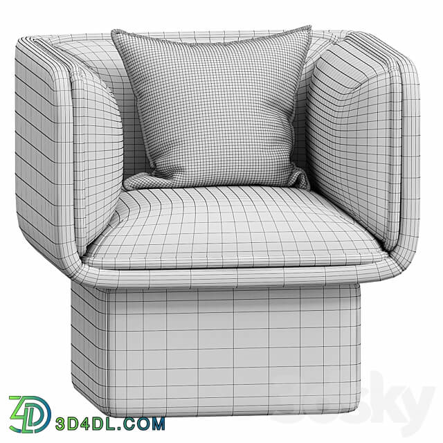 Block armchair by missana 3D Models