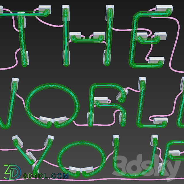 Light modules Set 100 Neon Other decorative objects 3D Models