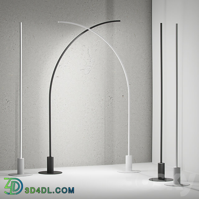 Floor Line and Floor c line floor lamps from Forstlight 3D Models