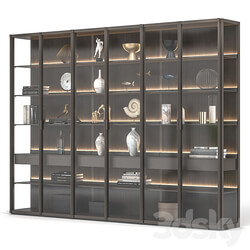 Poliform Wall System Ego Day Wardrobe Display cabinets 3D Models 