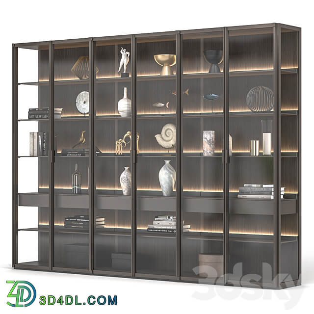 Poliform Wall System Ego Day Wardrobe Display cabinets 3D Models