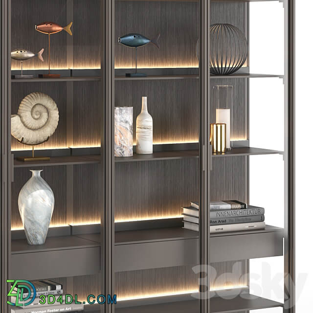 Poliform Wall System Ego Day Wardrobe Display cabinets 3D Models