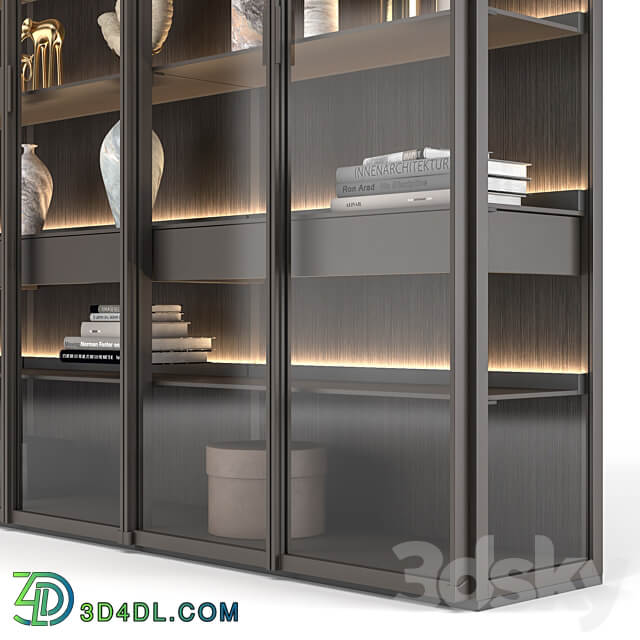 Poliform Wall System Ego Day Wardrobe Display cabinets 3D Models