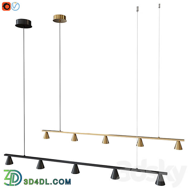 Pendant lamp Aromas LYB 5 Light LED Pendant light 3D Models