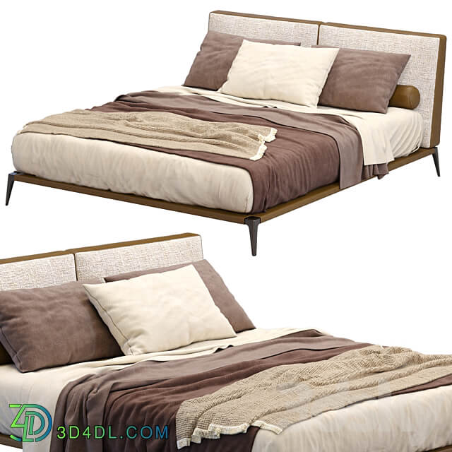 Leather Bed Park By Poliform Bed 3D Models