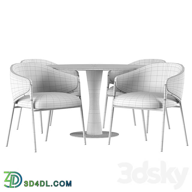 Dining set by Segis Table Chair 3D Models