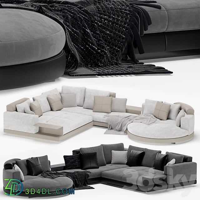 Minotti connery modular sofa 3D Models