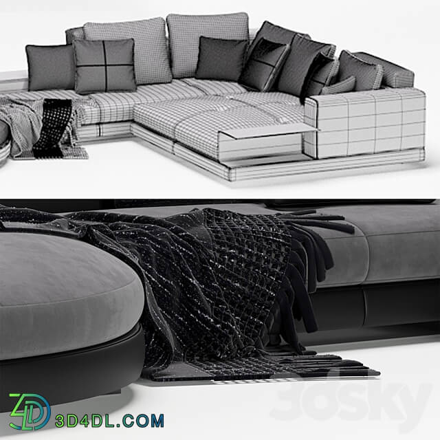 Minotti connery modular sofa 3D Models