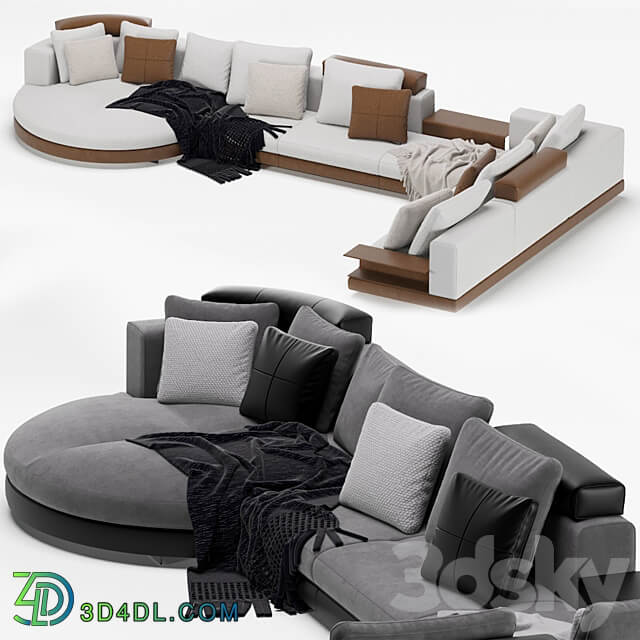 Minotti modular connery sofa 3D Models