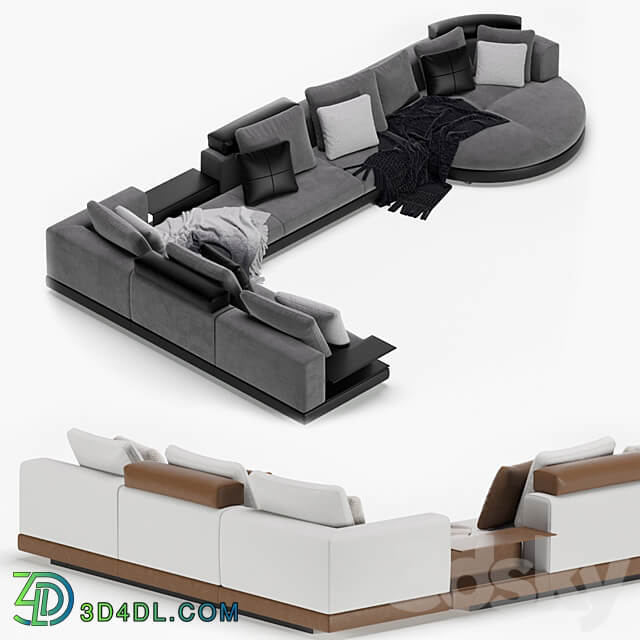 Minotti modular connery sofa 3D Models