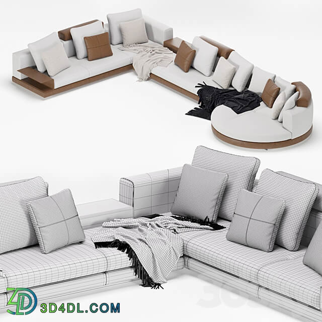 Minotti modular connery sofa 3D Models