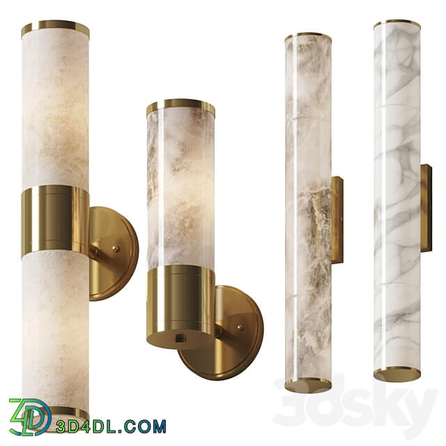 Lampatron Marble and Prisca Wall Lamps Set 3D Models