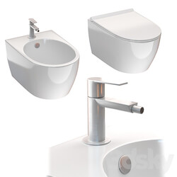 Wall hung rimless toilet Catalano Sfera NewFlush 3D Models 