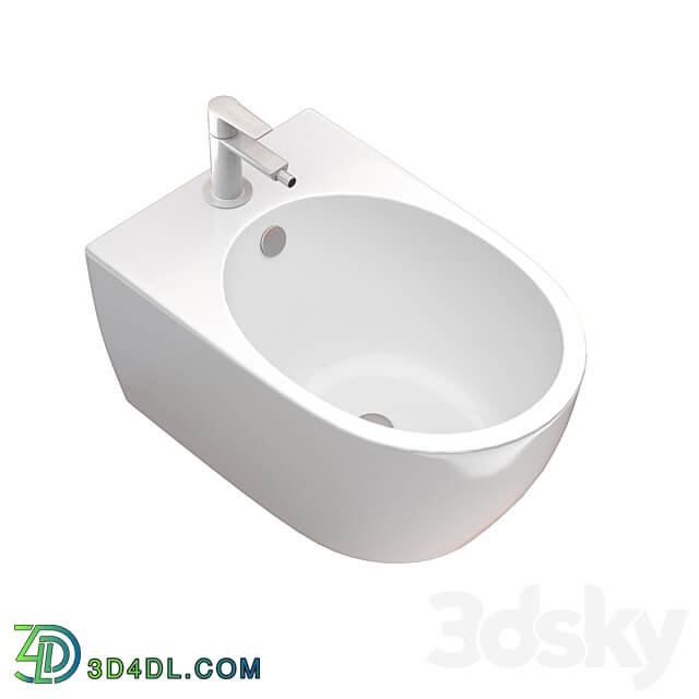 Wall hung rimless toilet Catalano Sfera NewFlush 3D Models