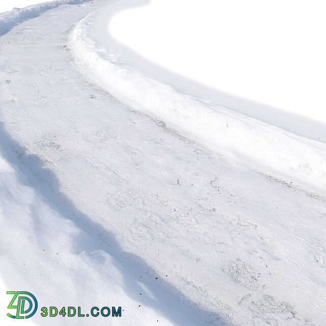 Snow Trail 3 Environment elements 3D Models