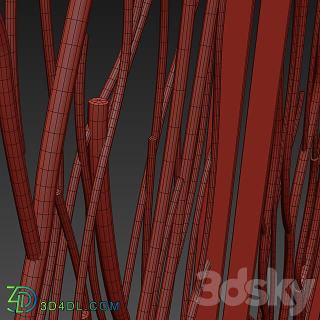 Metal branch wall set Other decorative objects 3D Models