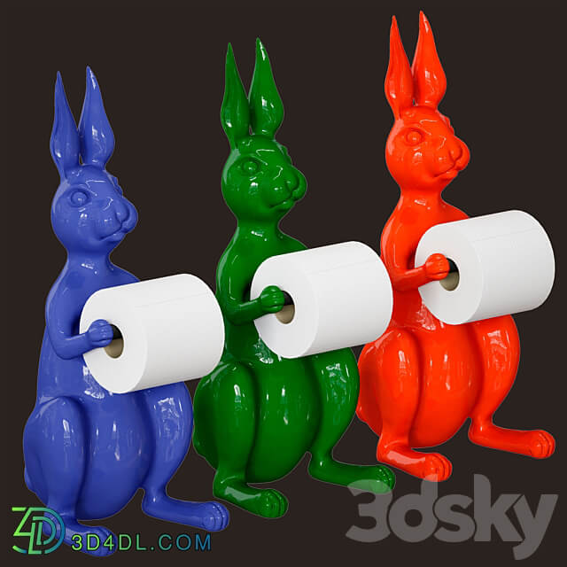 Hare Rabbit Toilet roll holder 3D Models