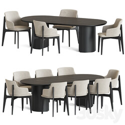 Dining Set 162 Table Chair 3D Models 