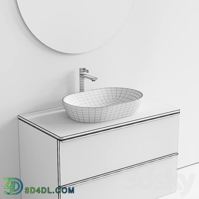 Duravit D Neo Vanity Unit Set 3 3D Models