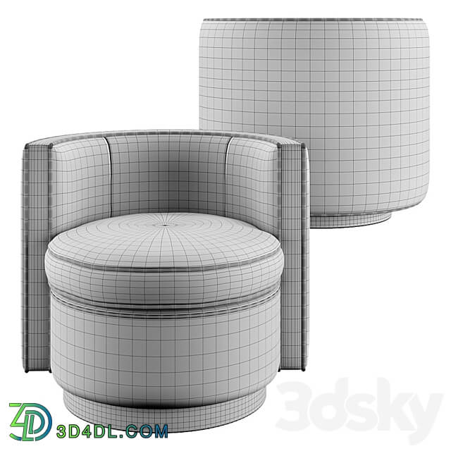 Swivel Chair Amanda 3D Models