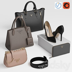 Bag set 8. Prada collection 1 Other decorative objects 3D Models 