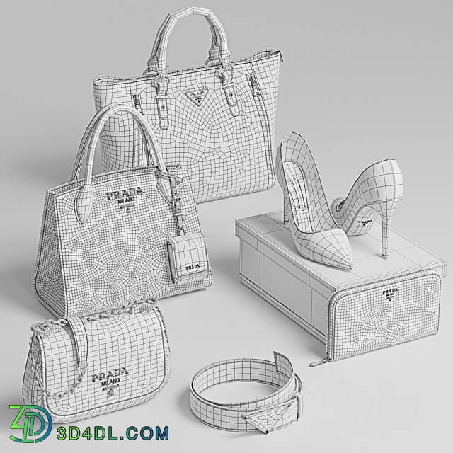 Bag set 8. Prada collection 1 Other decorative objects 3D Models