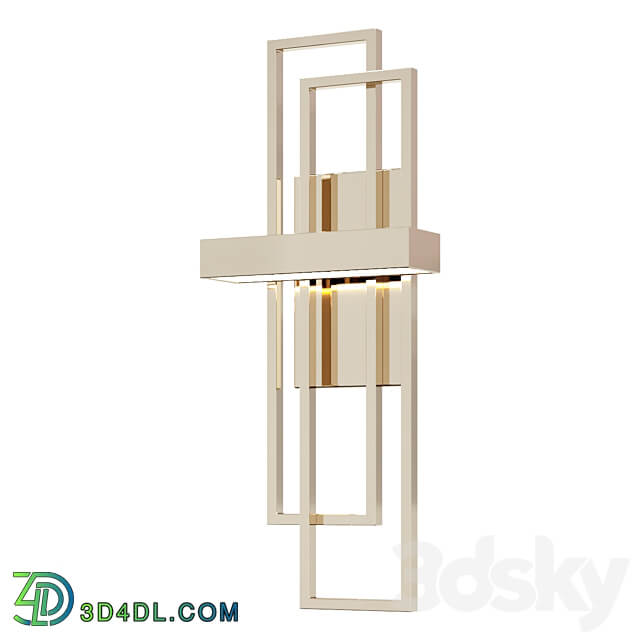 Modern Balance Beams LED Wall Sconce 3D Models