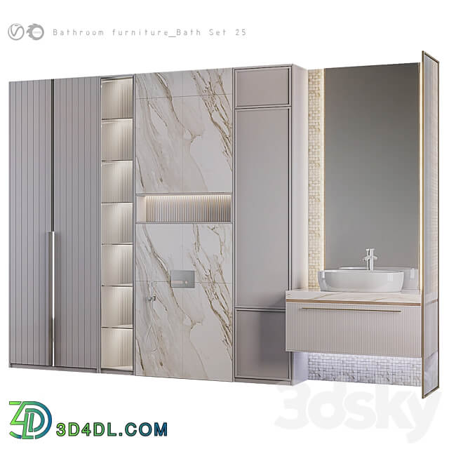 Bathroom furniture Bath Set 25 3D Models