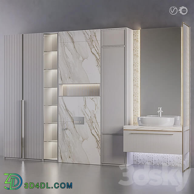 Bathroom furniture Bath Set 25 3D Models