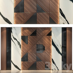wall panel set 54 3D Models 