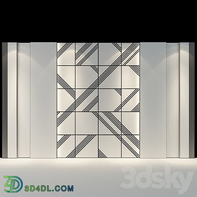 wall panel set 54 3D Models