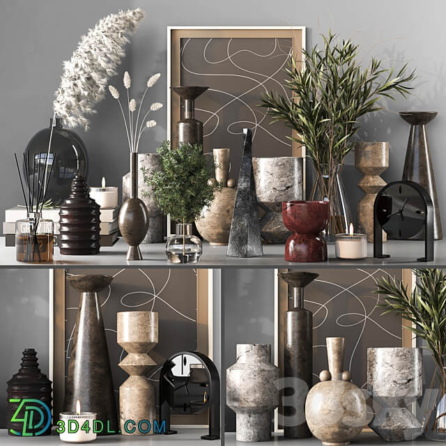 Decorative set 010 3D Models