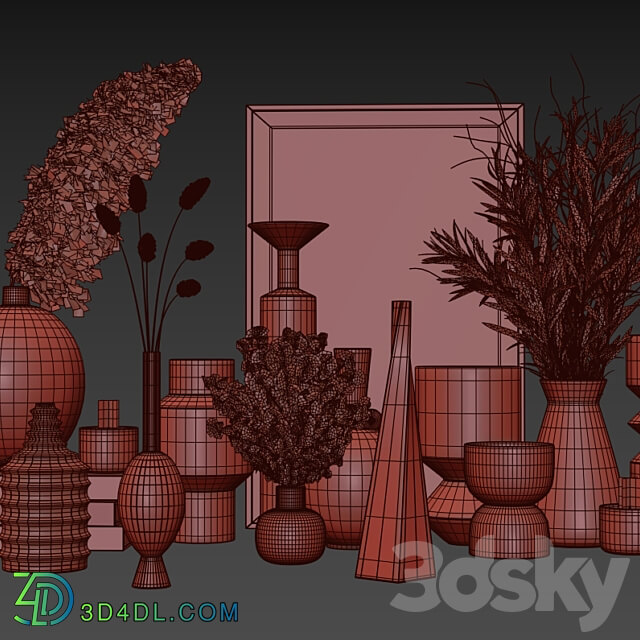 Decorative set 010 3D Models