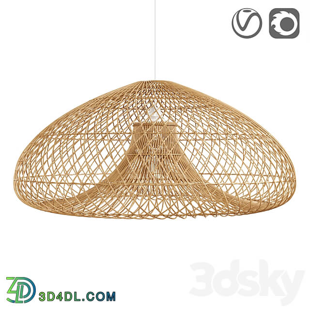 Rattan lamp Titou Pendant light 3D Models