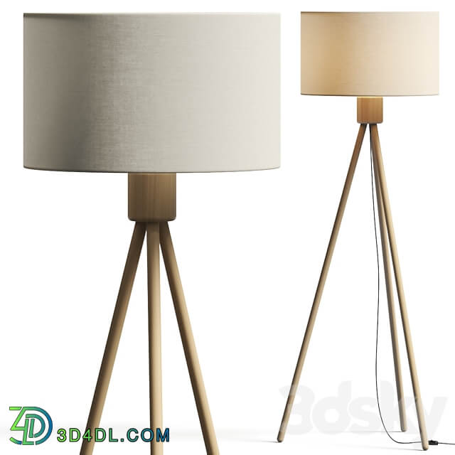 Zuiver Bamboo Fan Floor Lamp 3D Models