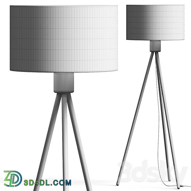 Zuiver Bamboo Fan Floor Lamp 3D Models