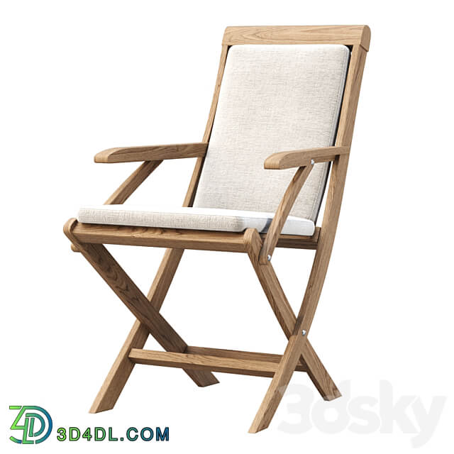 Alesso outdoor wooden dining chair 3D Models