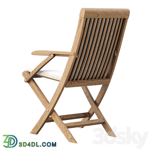 Alesso outdoor wooden dining chair 3D Models