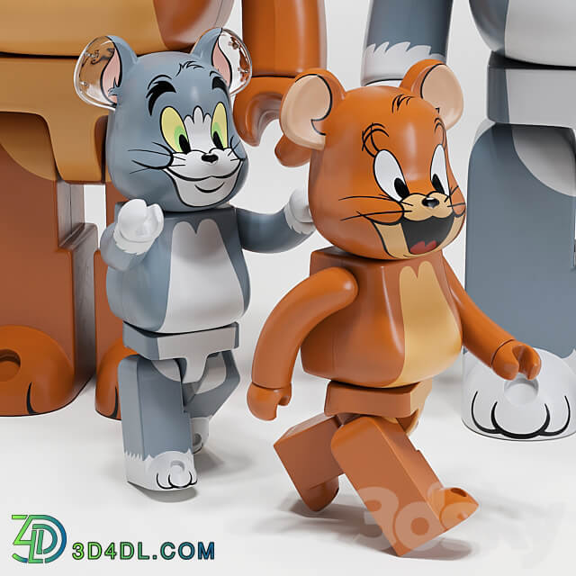 Bearbrick Tom and Jerry 3D Models