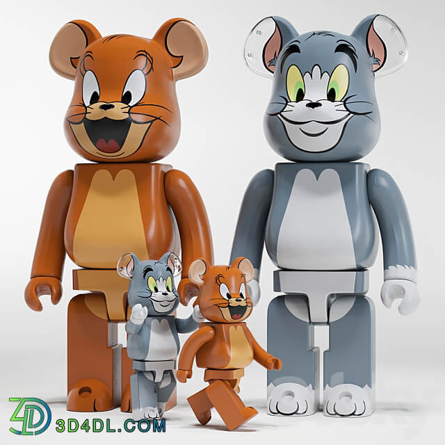 Bearbrick Tom and Jerry 3D Models