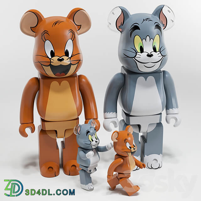 Bearbrick Tom and Jerry 3D Models