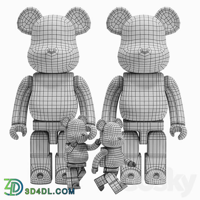 Bearbrick Tom and Jerry 3D Models