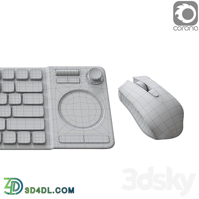 Corsair s Keyboard and mouse PC other electronics 3D Models