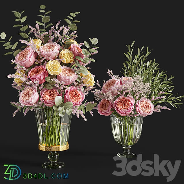 Flower Set 018 Rose Caspian 3D Models