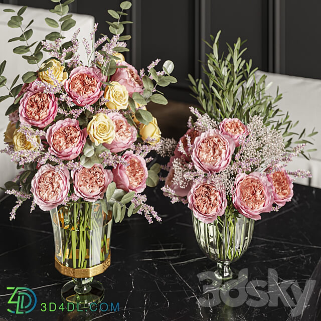 Flower Set 018 Rose Caspian 3D Models