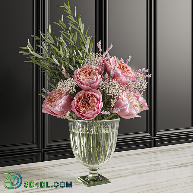 Flower Set 018 Rose Caspian 3D Models