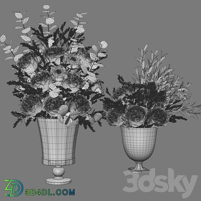 Flower Set 018 Rose Caspian 3D Models