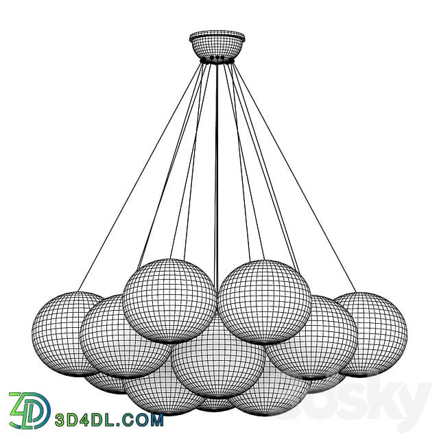 Ogden Chandelier Pendant light 3D Models