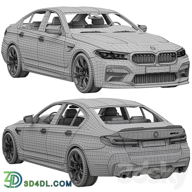 BMW M5 CS 2022 3D Models